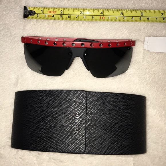 Authentic PRADA Red Metal Sunglasses 😎 - Picture 5 of 11